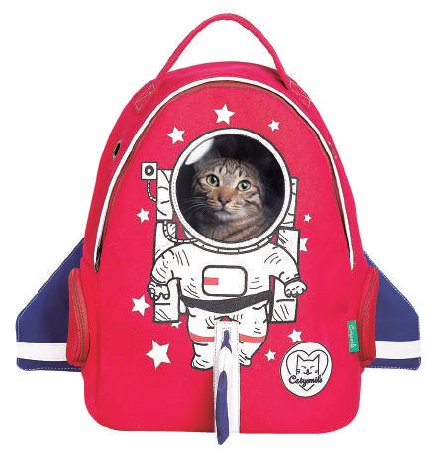 Plecak-transporter dla kota SMART KITTY Rakieta, czerwony