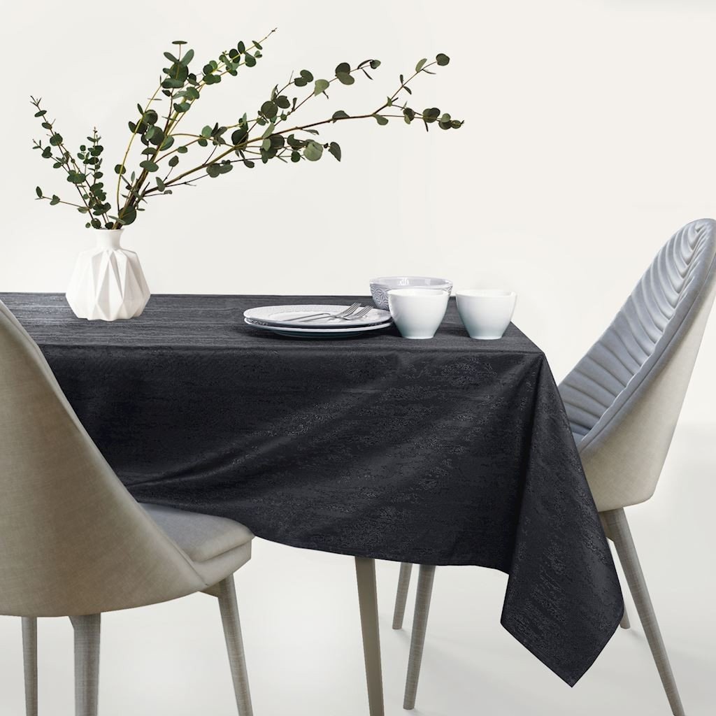 AmeliaHome AmeliaHome - Obrus plamoodporny Czarny VESTA 150x150 cm