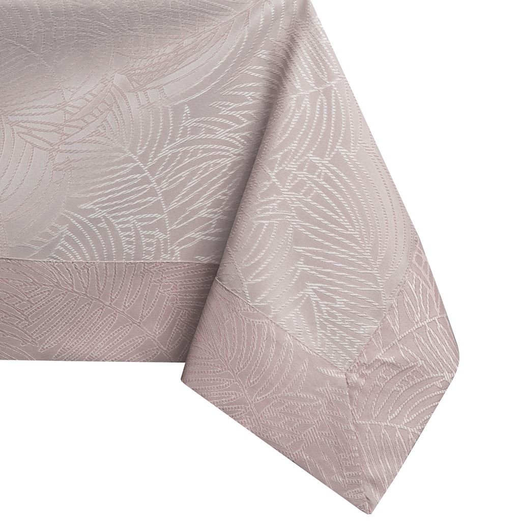 Obrus Gaia Pudrowy róż Tłoczony Roślinny 140x300 AmeliaHome - TCLOTH/AH/GAIA/BRD/POWDERPINK/140X300