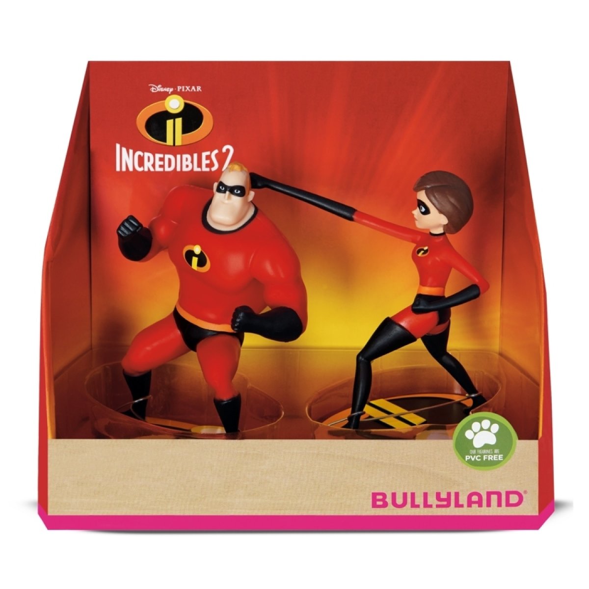 Bullyland Zestaw  13288 figurka do gry, Walt Disney wytrzymać do 2  Mr. Incredible i elasti Girl, kolorowy