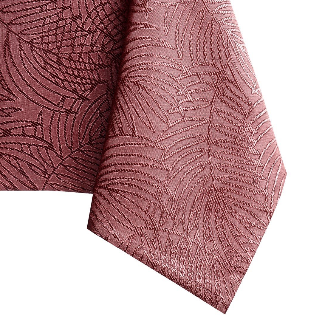 Obrus Gaia Różowy Tłoczony Roślinny 140x350 owal AmeliaHome - TCLOTH/AH/GAIA/HMD/OLDROSE/O140X350