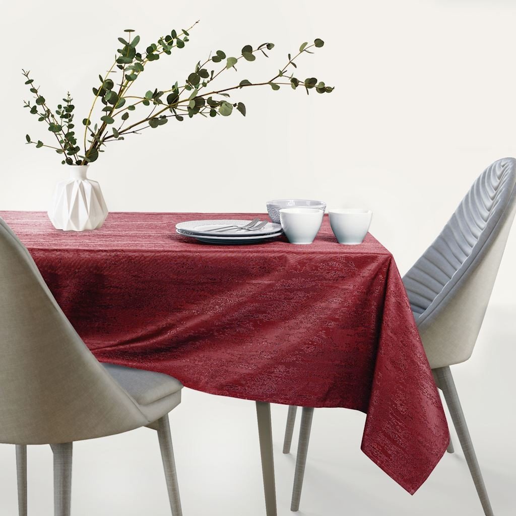 AmeliaHome AmeliaHome - Obrus plamoodporny Bordowy VESTA 140x450 cm