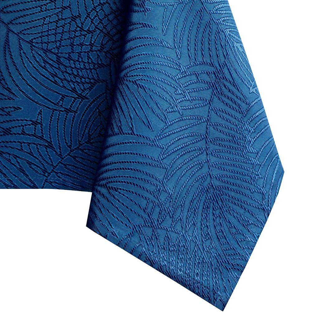Obrus Gaia Indygo Tłoczony Roślinny 110x240 owal AmeliaHome - TCLOTH/AH/GAIA/HMD/INDIGO/O110X240