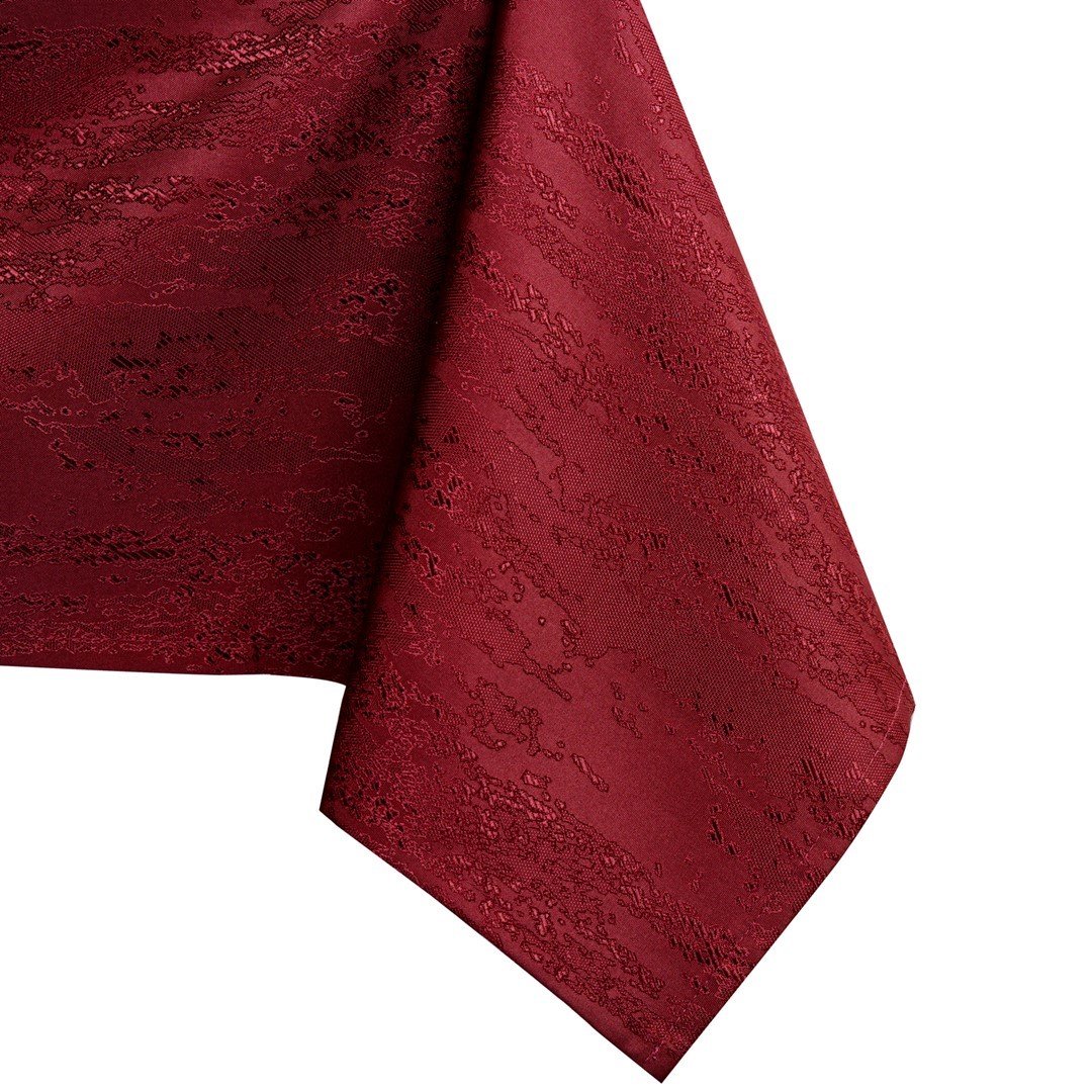 Obrus Vesta Bordowy Tłoczony Nowoczesny 150x500 owal AmeliaHome - TCLOTH/AH/VESTA/HMD/CLARET/O150X500