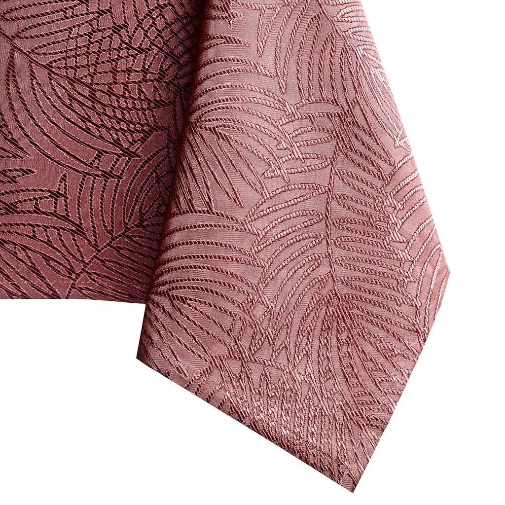 Obrus Gaia Różowy Tłoczony Roślinny 150x550 owal AmeliaHome - TCLOTH/AH/GAIA/HMD/OLDROSE/O150X550