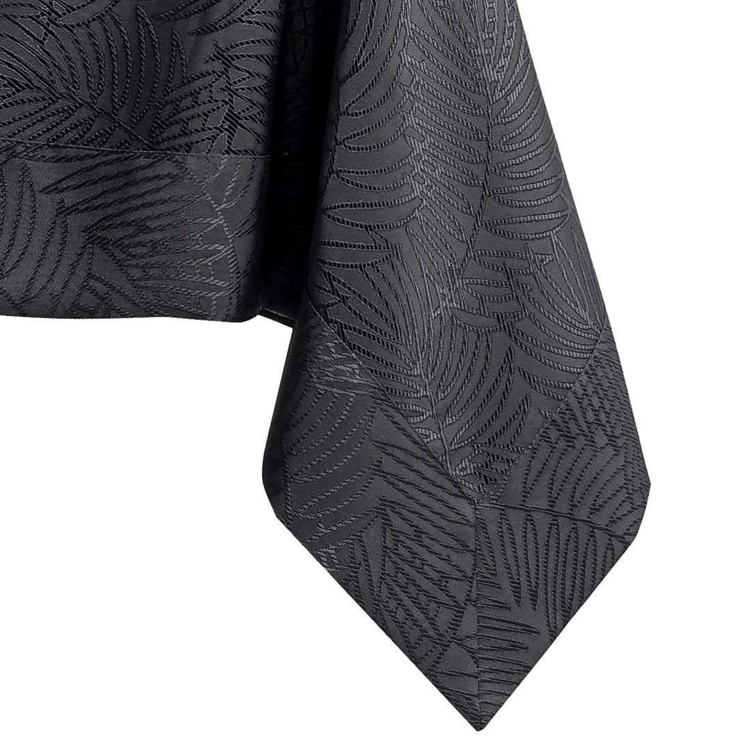 Obrus Gaia Grafitowy Tłoczony Roślinny 120x240 AmeliaHome - TCLOTH/AH/GAIA/BRD/DARKGREY/120X240