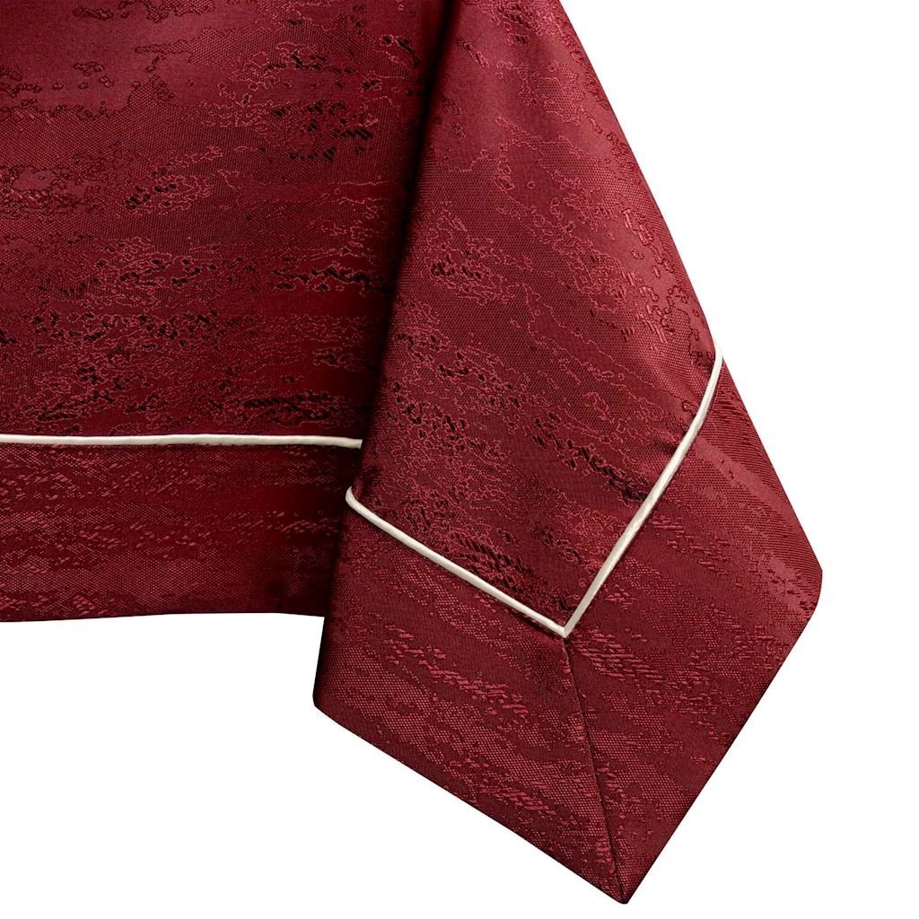Obrus Vesta Bordowy Tłoczony Nowoczesny 110x160 AmeliaHome - TCLOTH/AH/VESTA/BRD/PPG/CLARET/110X160