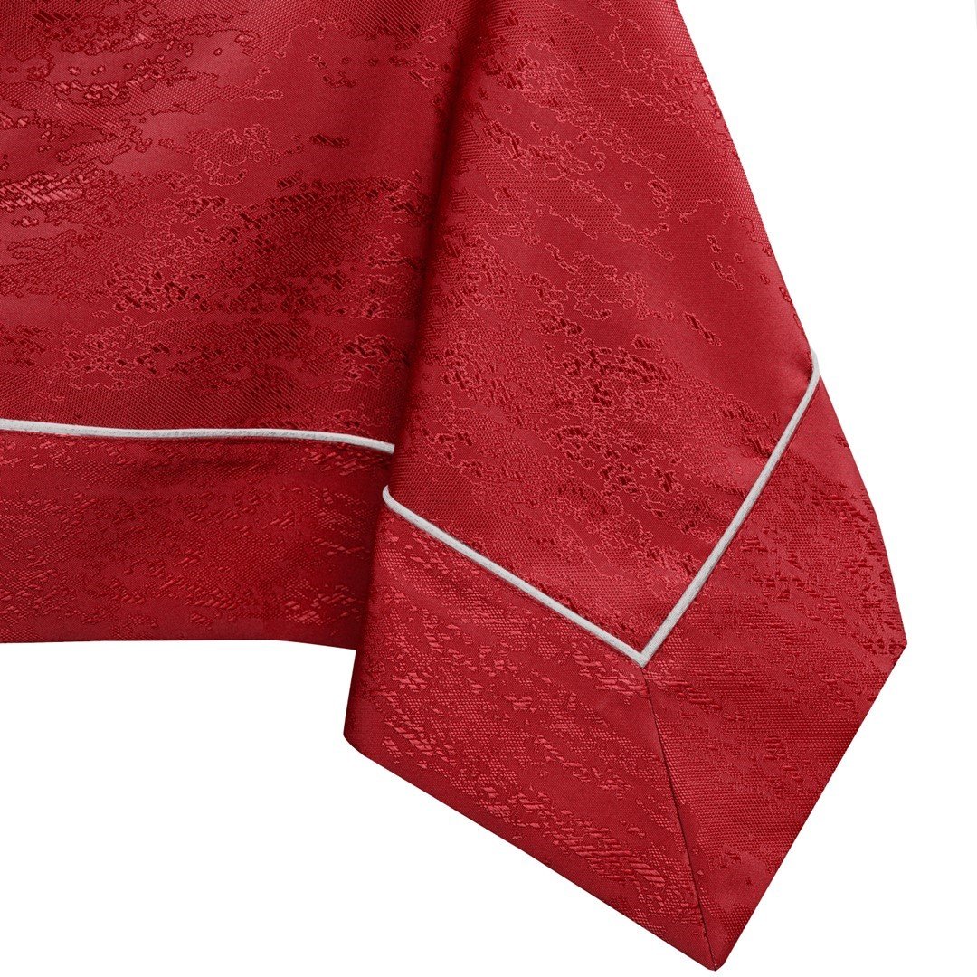 Obrus Vesta Bordowy Tłoczony Nowoczesny 140x140 AmeliaHome - TCLOTH/AH/VESTA/BRD/PPG/CLARET/140X140