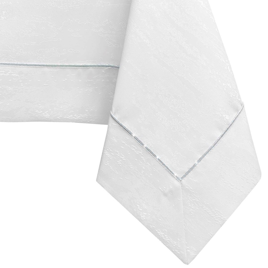 Obrus Vesta Biały Tłoczony Nowoczesny 120x200 AmeliaHome - TCLOTH/AH/VESTA/BRD/PPG/WHITE/120X200