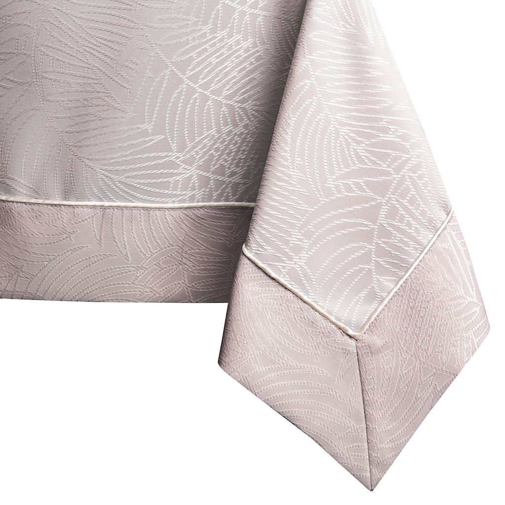 Obrus Gaia Pudrowy róż Tłoczony Roślinny 140x450 AmeliaHome - TCLOTH/AH/GAIA/BRD/PPG/POWDERPINK/140X450