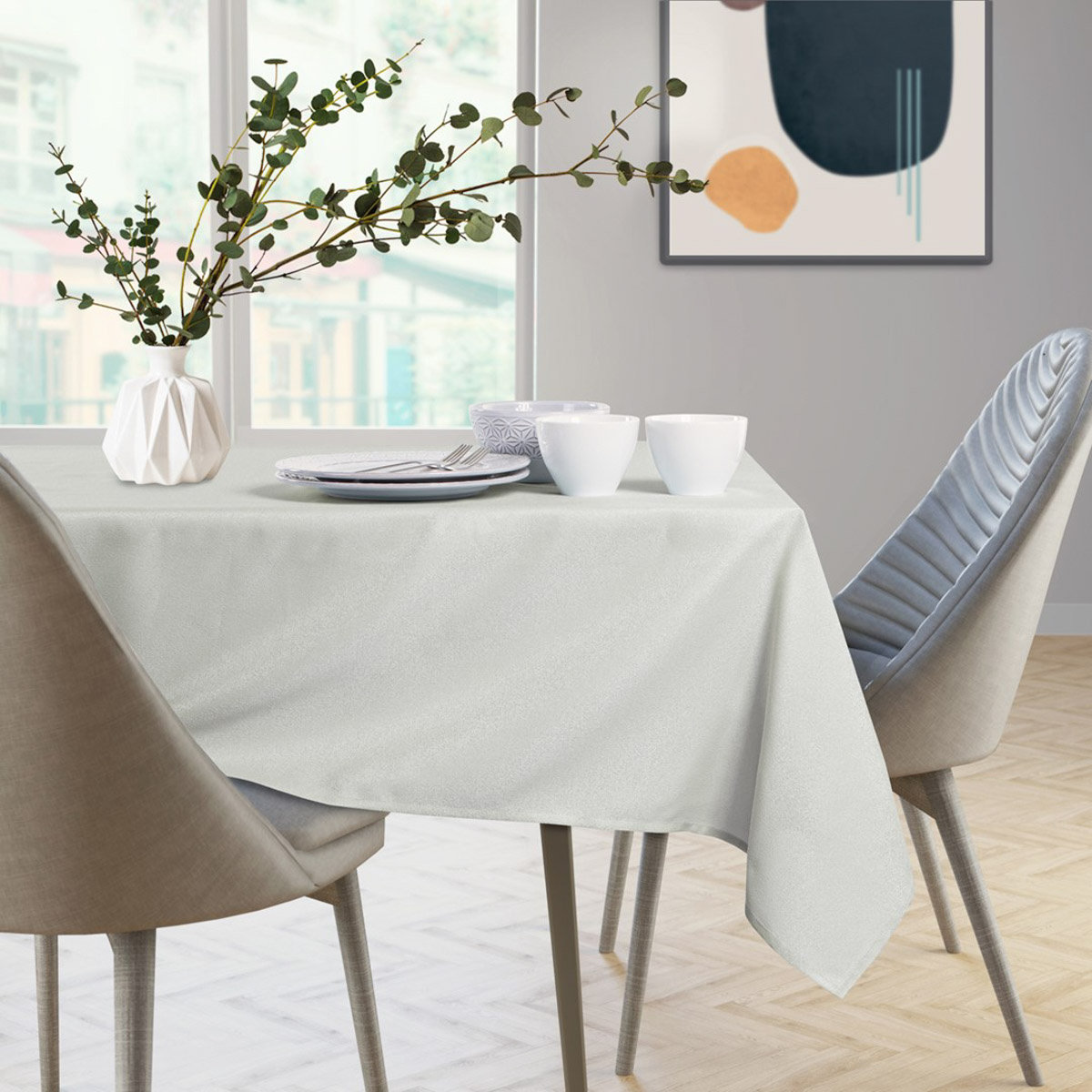 AmeliaHome AmeliaHome - Obrus plamoodporny Kremowy EMPIRE 120x220 cm