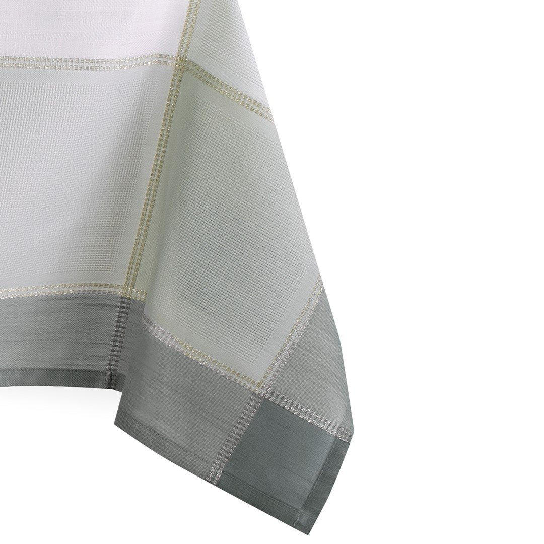 Obrus LAVAL kolor biały gładki motyw klasyczny 140x240 ameliahome - TCLOTH/AH/LAVAL/WHITE+BLUE/140X240
