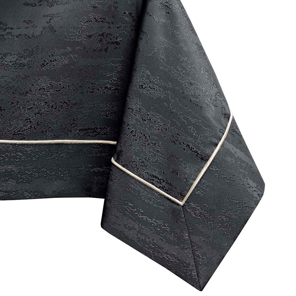 Obrus Vesta Grafitowy Tłoczony Nowoczesny 140x240 AmeliaHome - TCLOTH/AH/VESTA/BRD/PPG/DARKGREY/140X240
