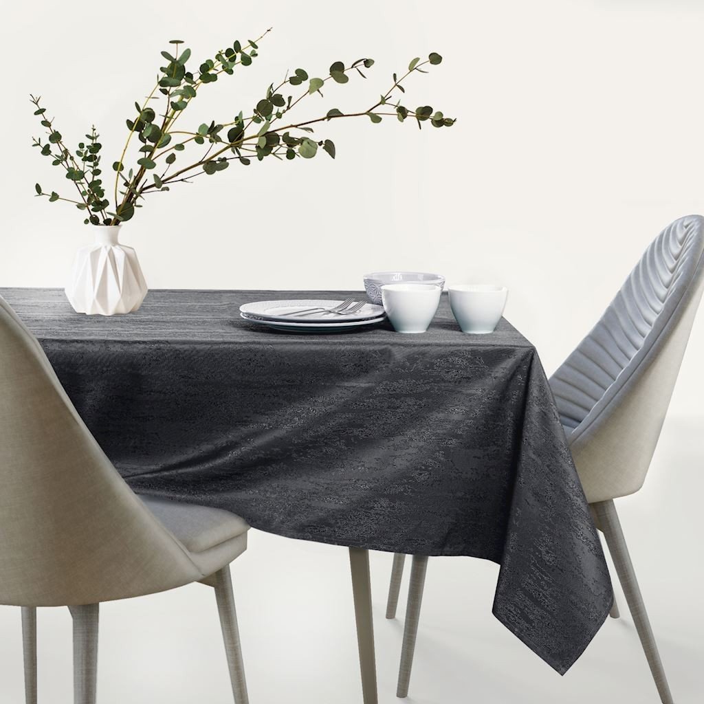AmeliaHome AmeliaHome - Obrus plamoodporny Ciemnoszary VESTA 160x500 cm