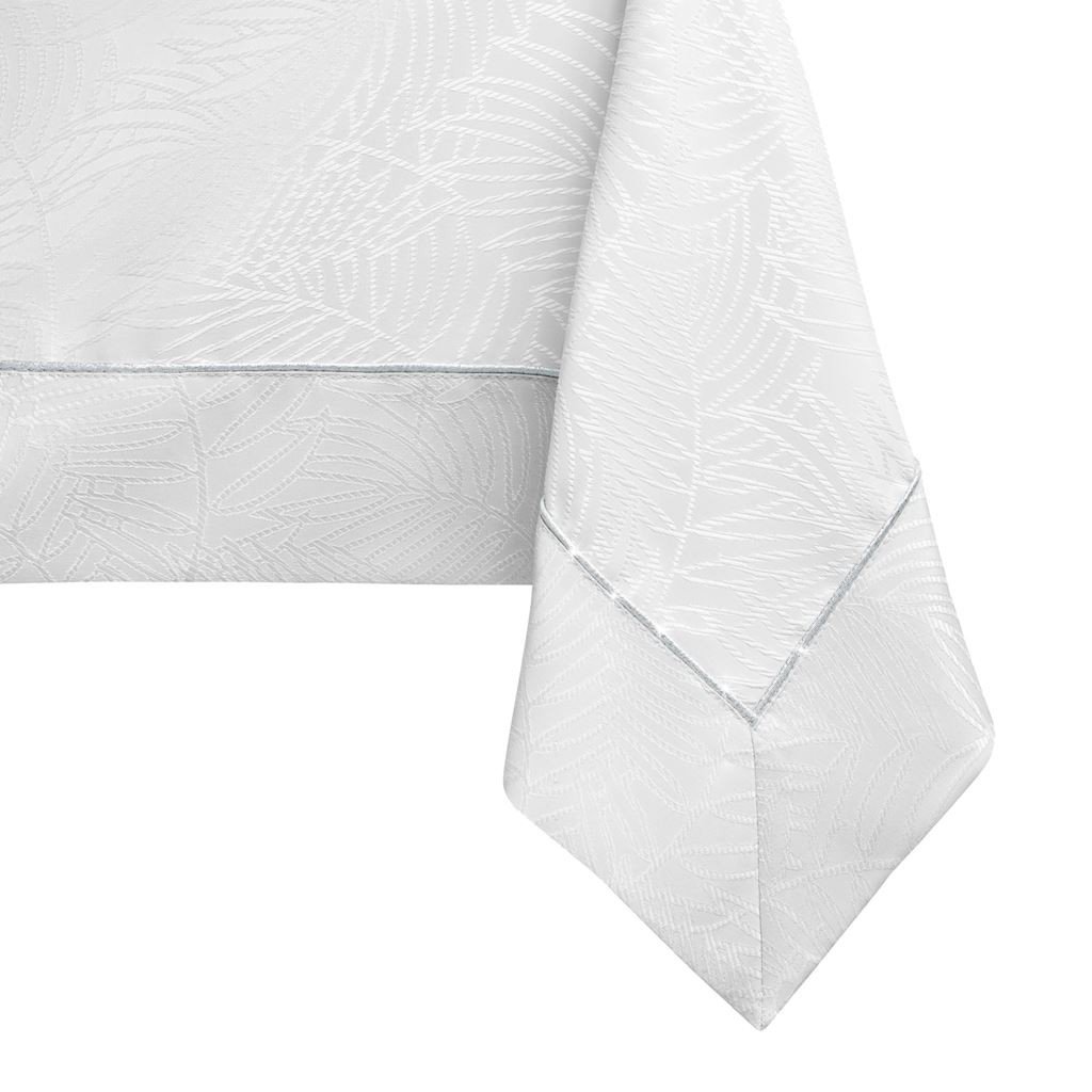 Obrus Gaia Biały Tłoczony Roślinny 120x160 AmeliaHome - TCLOTH/AH/GAIA/BRD/PPG/WHITE/120X160