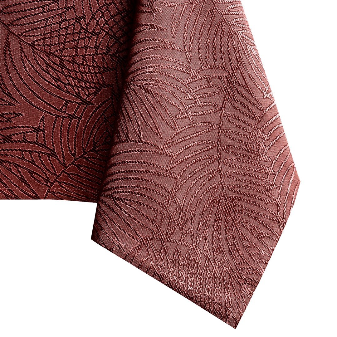 Obrus Gaia Różowy Tłoczony Roślinny 110 koło AmeliaHome - TCLOTH/AH/GAIA/HMD/OLDROSE/R110X110