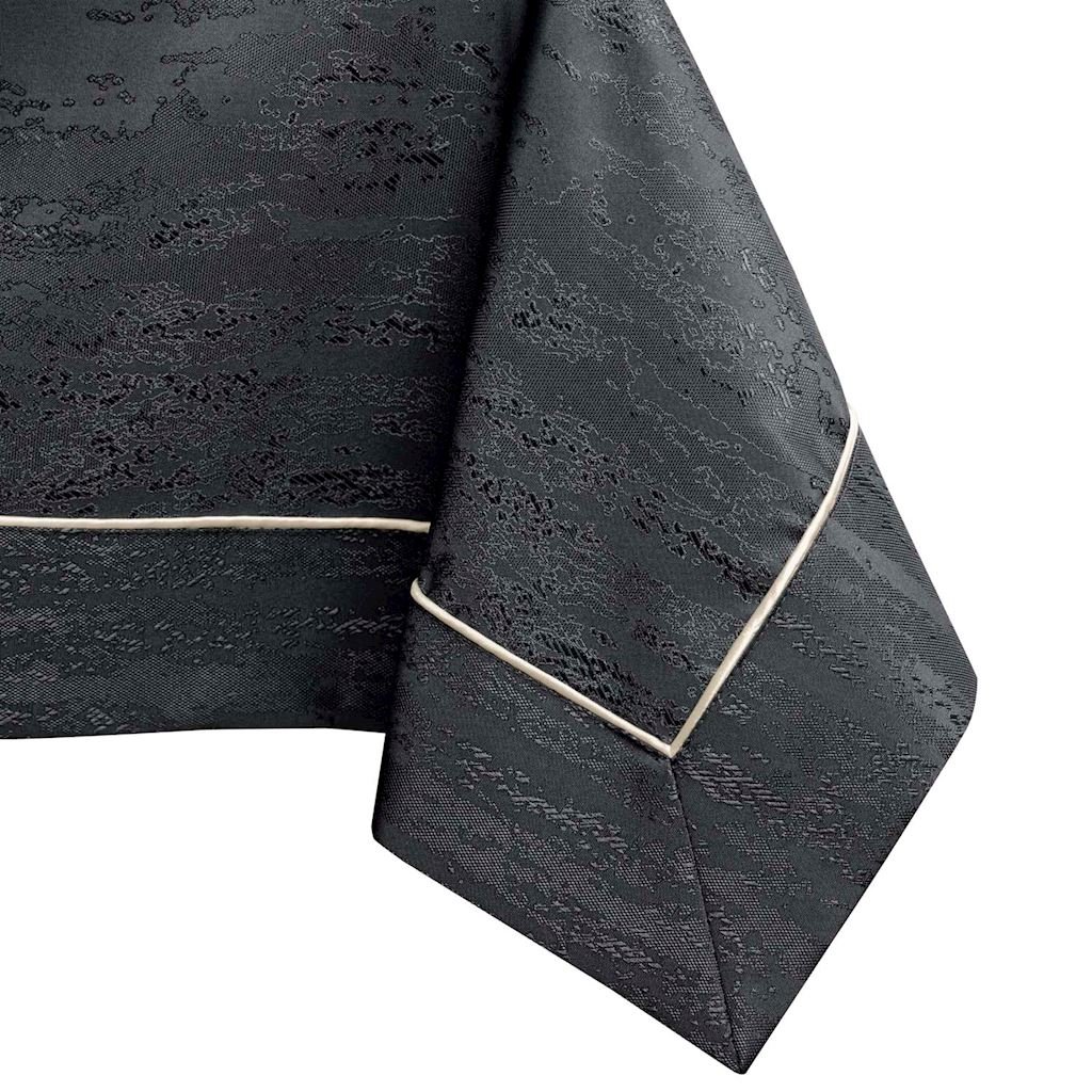 Obrus Vesta Grafitowy Tłoczony Nowoczesny 110x240 AmeliaHome - TCLOTH/AH/VESTA/BRD/PPG/DARKGREY/110X240