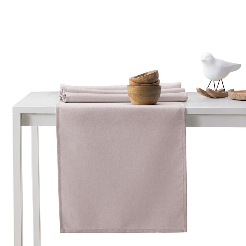 Obrus Empire Pudrowy róż Gładki Klasyczny 115x250+30x250 AmeliaHome - TCLOTH/AH/EMPIRE/HMD/POWDERPINK/SET/115x250+30x250