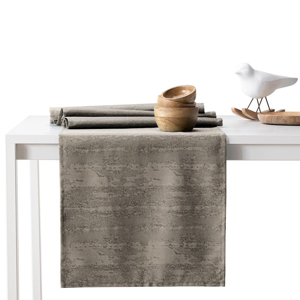 Bieżnik plamoodporny AMELIAHOUSE Vesta, brązowy, 30x80 cm