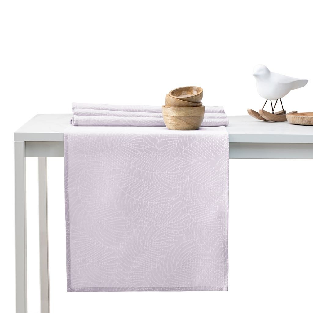 Obrus Gaia Liliowy Tłoczony Roślinny 115x300+35x300 AmeliaHome - TCLOTH/AH/GAIA/HMD/LILA/SET/115x300+35x300