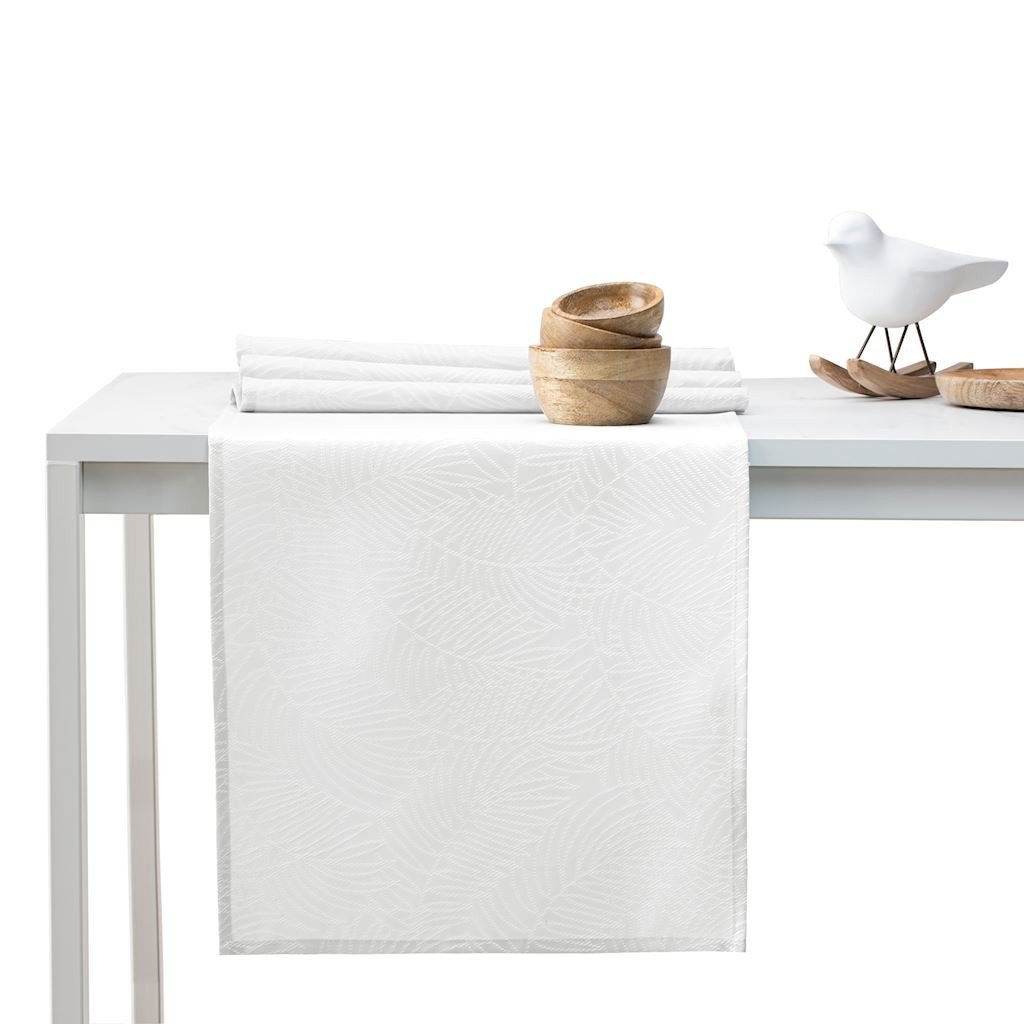 Bieżnik plamoodporny AMELIAHOUSE Gaia, biały, 30x80 cm