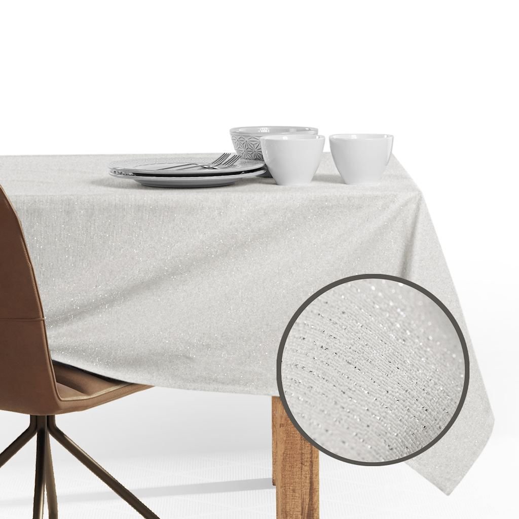DecoKing DecoKing - Obrus bawełniany Kremowy SPARKLE 140x200 cm