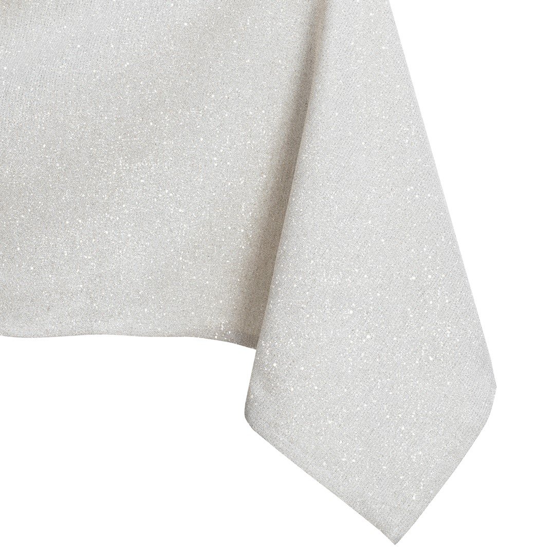 Obrus Sparkle Kremowy Metalizowany Nowoczesny 110x200 owal DecoKing - TCLOTH/DK/SPARKLE/HMD/CREAM/O110X200
