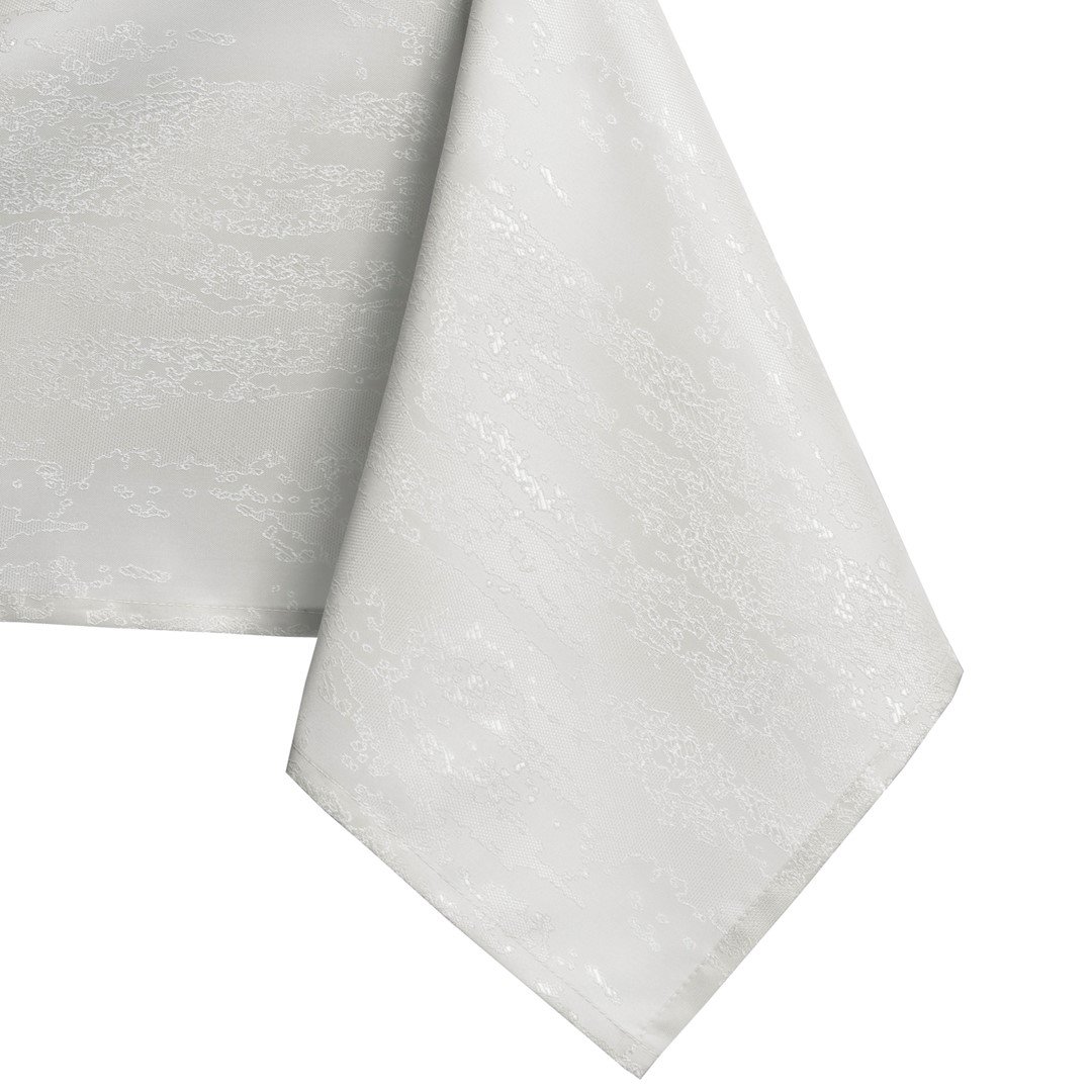 Obrus Vesta Kremowy Tłoczony Nowoczesny 150x220 owal AmeliaHome - TCLOTH/AH/VESTA/HMD/CREAM/O150X220