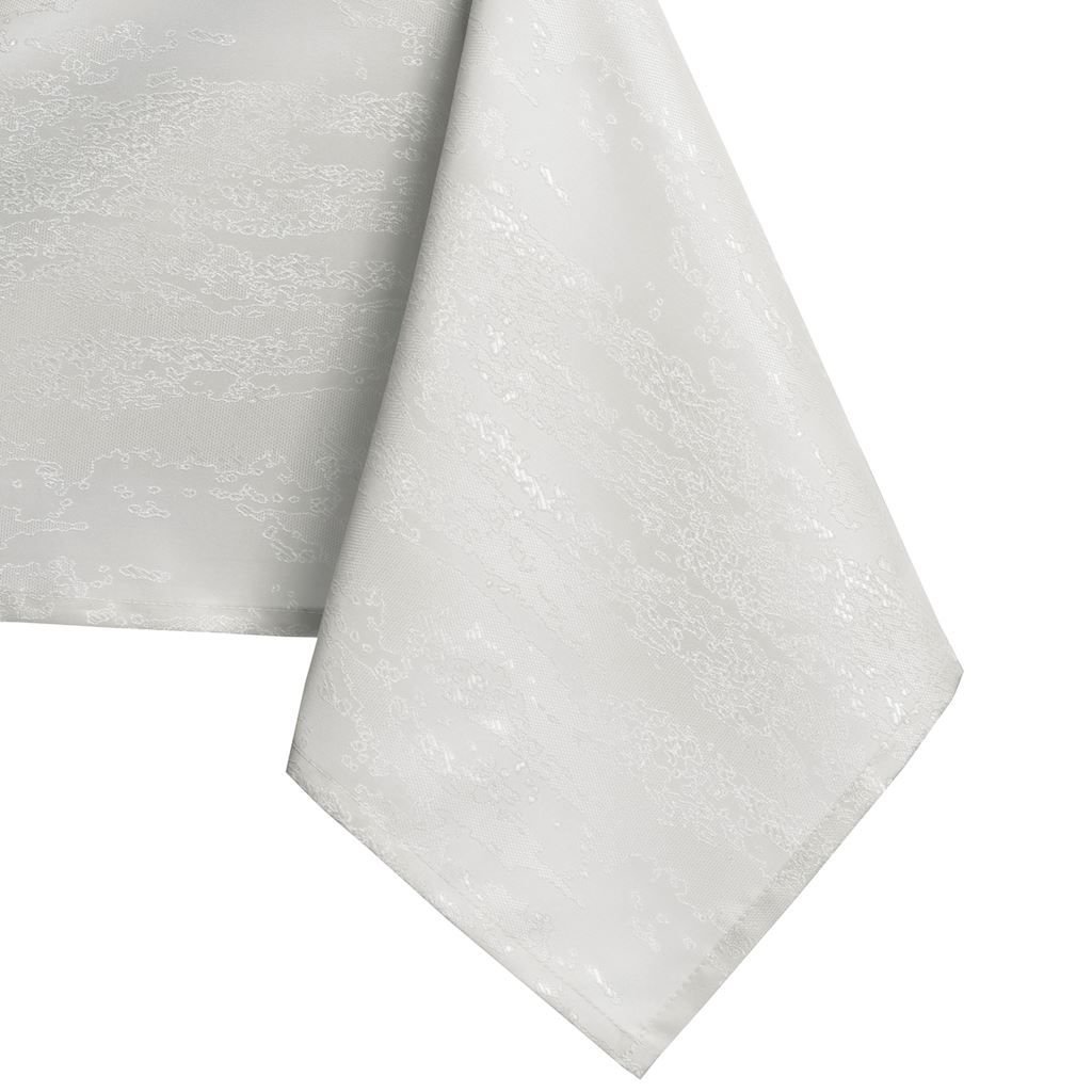 Obrus Vesta Kremowy Tłoczony Nowoczesny 155x400 owal AmeliaHome - TCLOTH/AH/VESTA/HMD/CREAM/O155X400