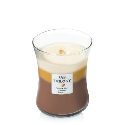 WoodWick Średnia Świeca Trilogy Café Sweets 100h 275g