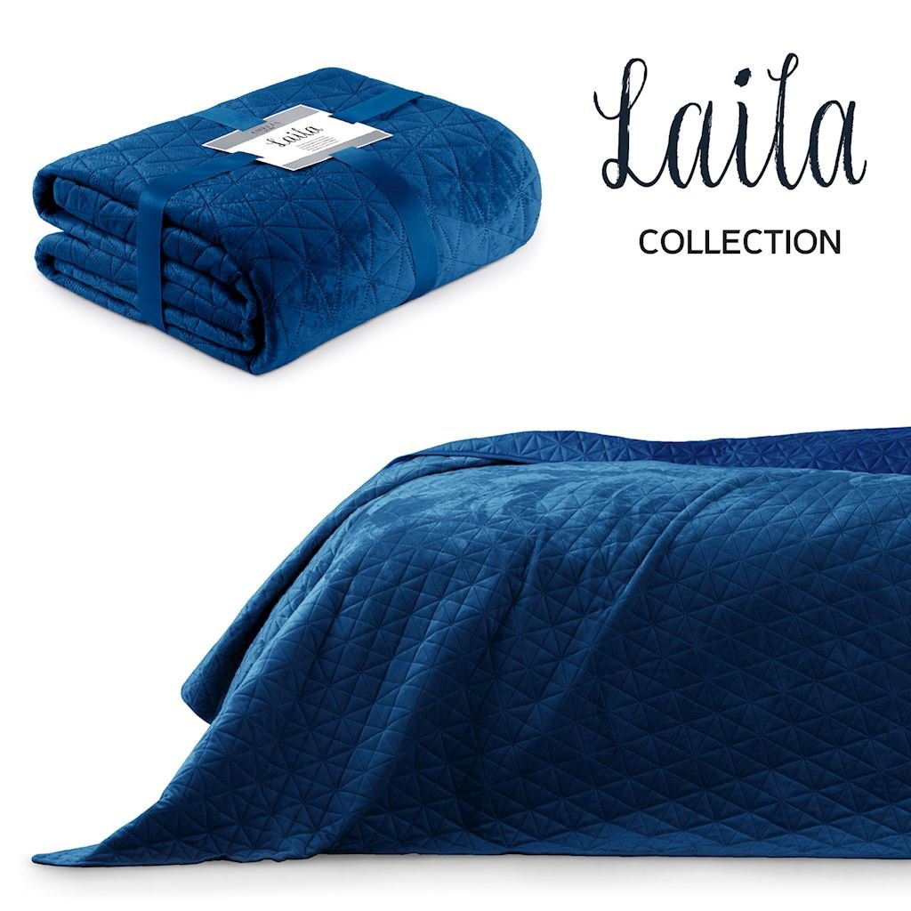AmeliaHome narzuta na łóżko LAILA niebieska 200x220