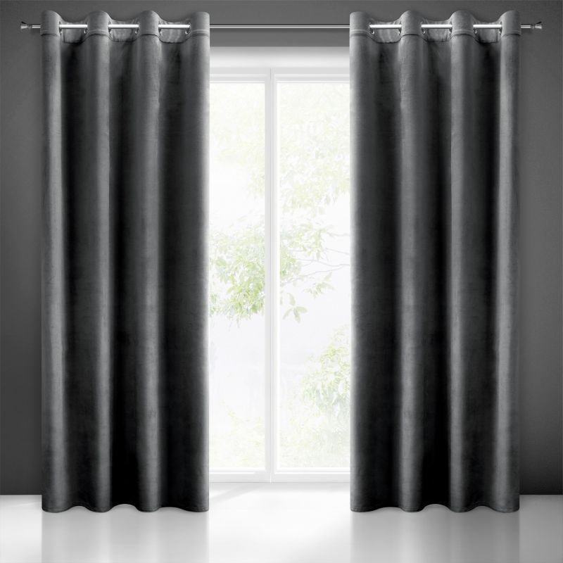 Eurofirany Zasłona welwet Melanie 140x250 Czarna ex-zas-melanie-czar-140x250-przel