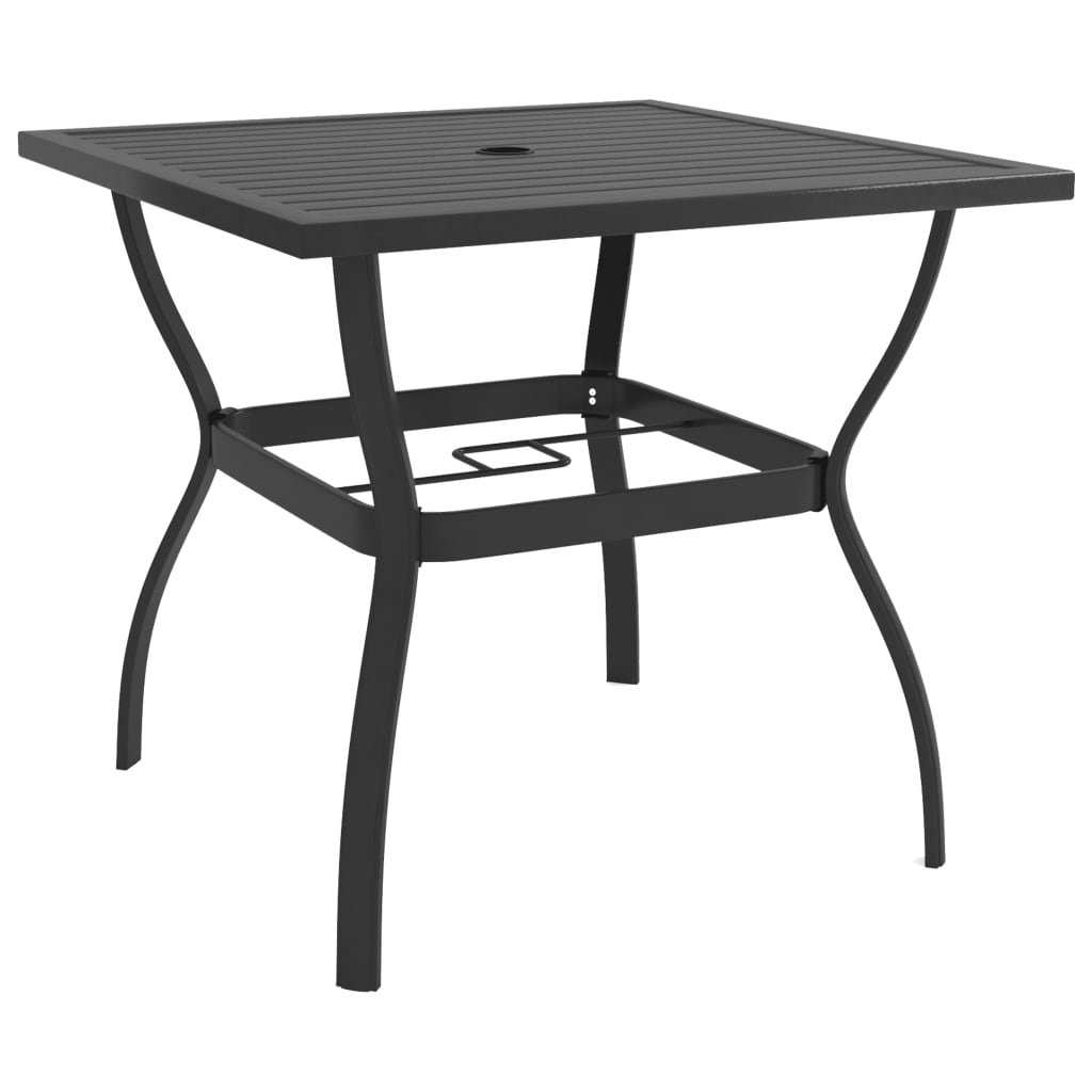 vidaXL Stół ogrodowy, antracytowy, 81,5 x 81,5 x 72 cm, stal