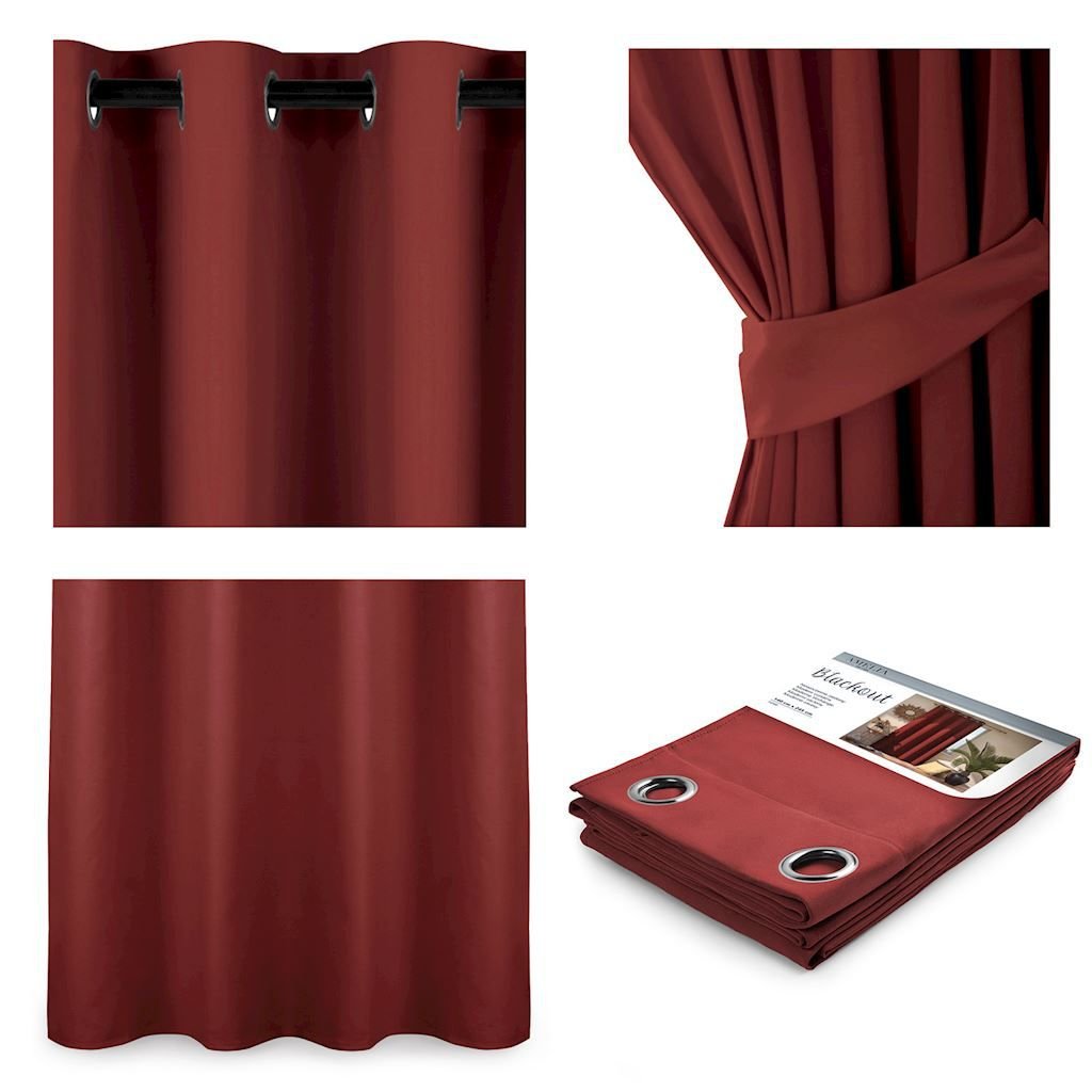 AmeliaHome Zasłona na przelotkach 140X245 Różany 1SZT.