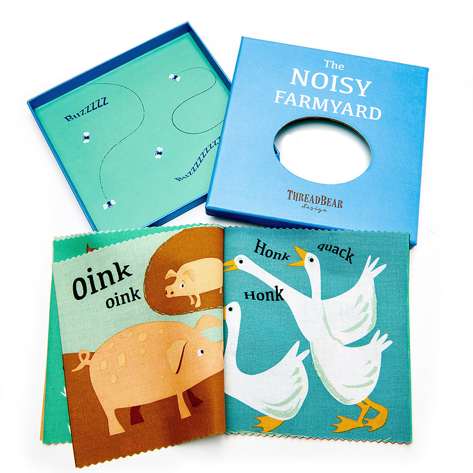 ThreadBear Design ThreadBear Design - Miękka Książeczka The Noisy Farmyard, Threadbear Design