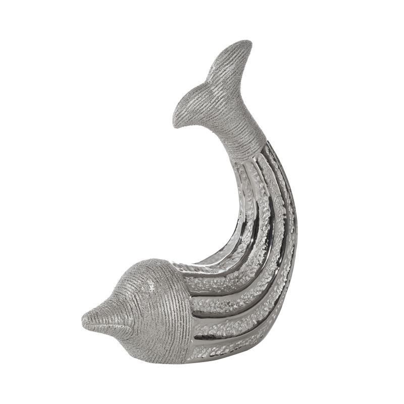 Figurka Delfin PATO 14X6X17 srebrny