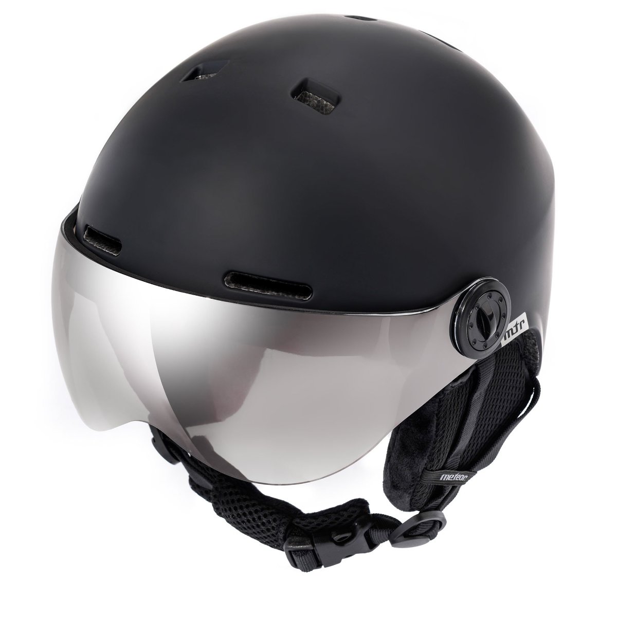 Kask Narciarski Z Szybą Meteor Falven czarny 55-58