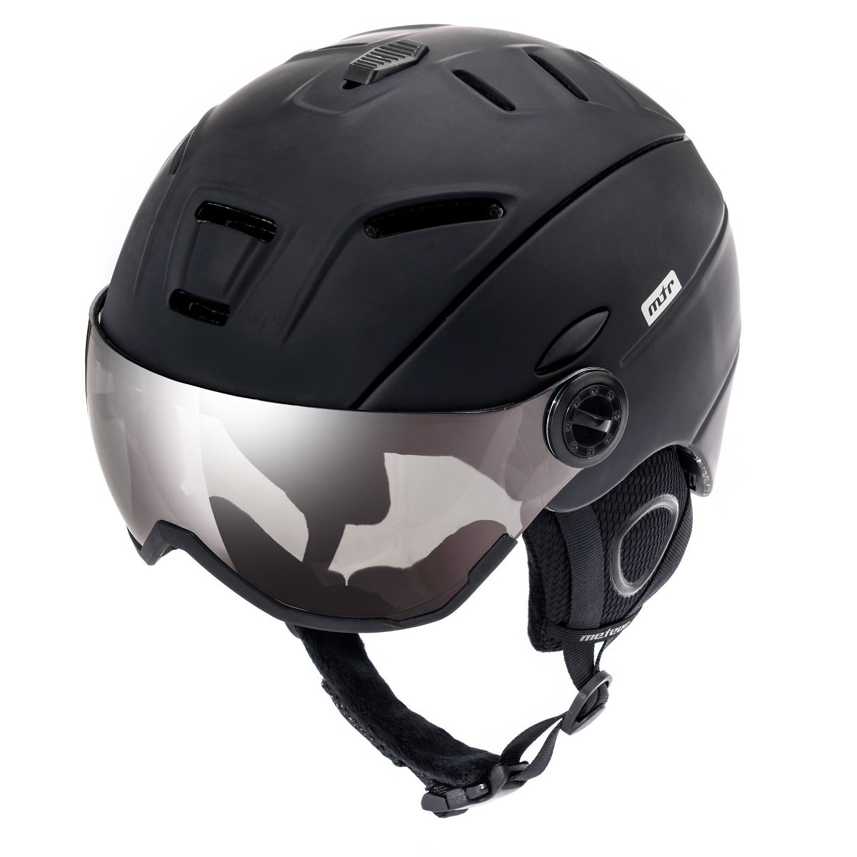 Kask Narciarski Z Szybą Meteor Holo L 58-61 CM