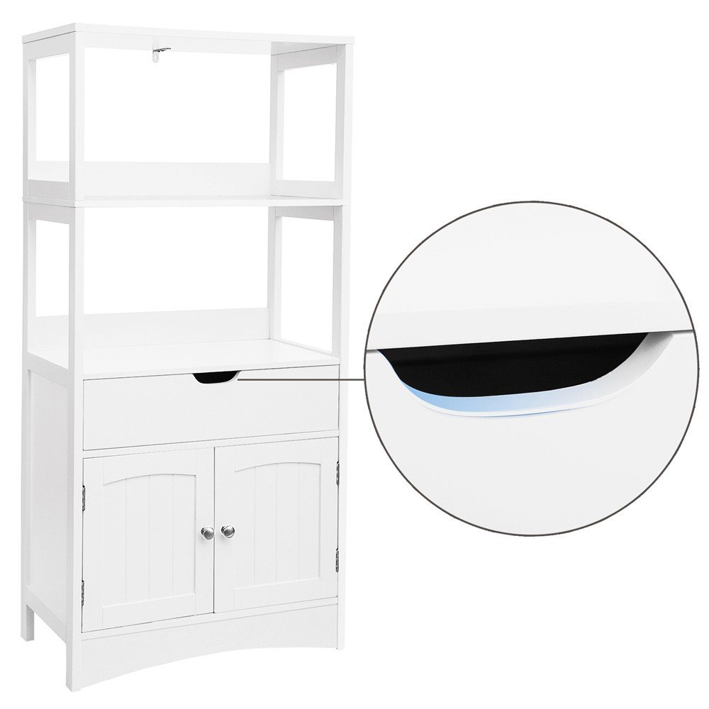 Songmics FLOORCABINET/WHITE/60X32,5X122CM CABINET/WH/122CM