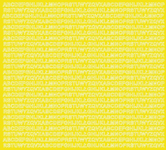 Litery samoprzylepne z połyskiem, żółte, 5 mm