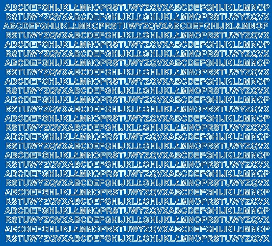 Litery samoprzylepne z połyskiem, niebieskie, 5 mm