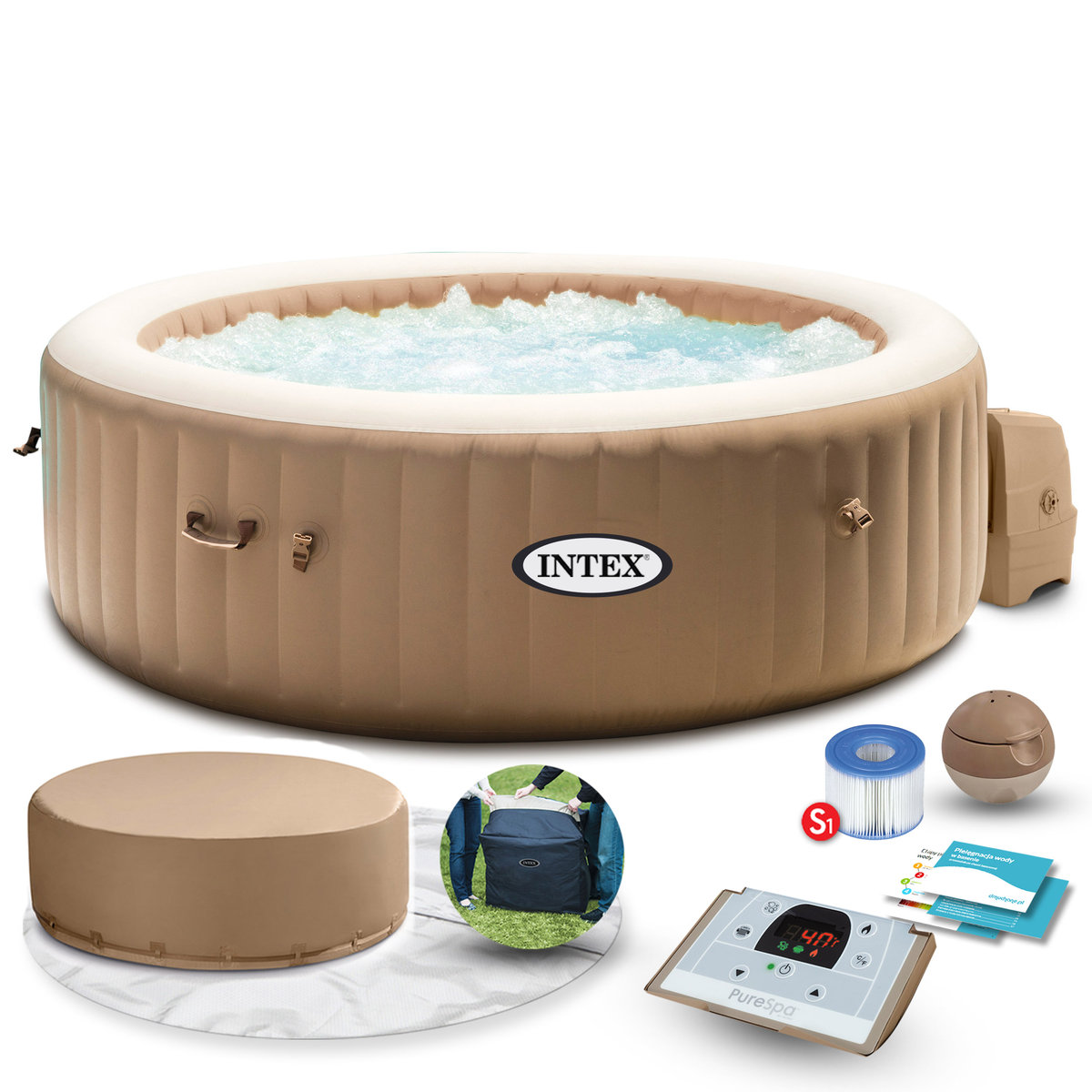 Intex SPA dmuchane jacuzzi z hydromasażem 4 osobowe 28476 28476