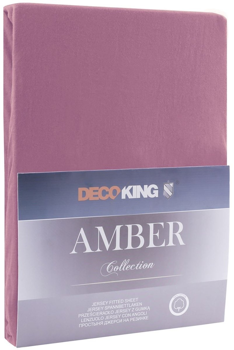 DecoKing Jersey/AMBER/PLUM/140-160x200+30