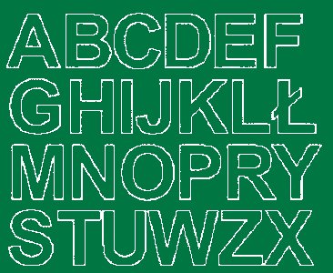 Litery samoprzylepne z połyskiem, zielone, 4 cm