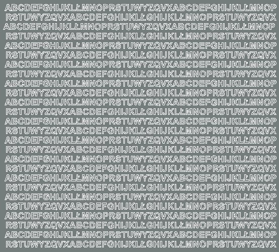 Litery samoprzylepne z połyskiem, szare, 5 mm