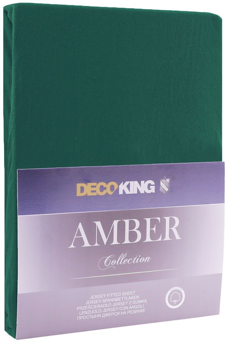 DecoKing Jersey/AMBER/BOTTLEGREEN/100-120x200+30