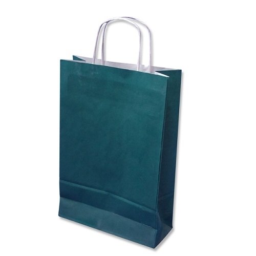 Torebka prezentowa, zielona, 24x10x32 cm