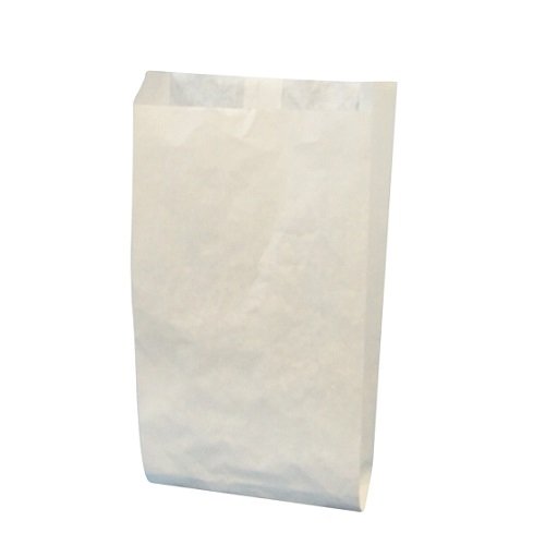 Torba papierowa fałdowa, biała, 18x35 cm, 1000 sztuk