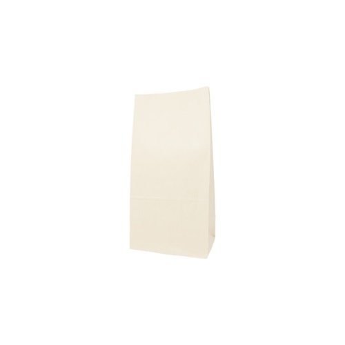 Torba papierowa klockowa, biała, 8x6,5x19 cm