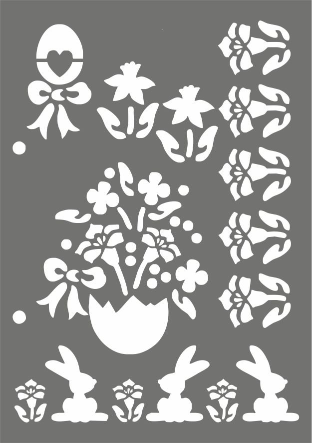 Szablon do malowania A5, Wielkanoc